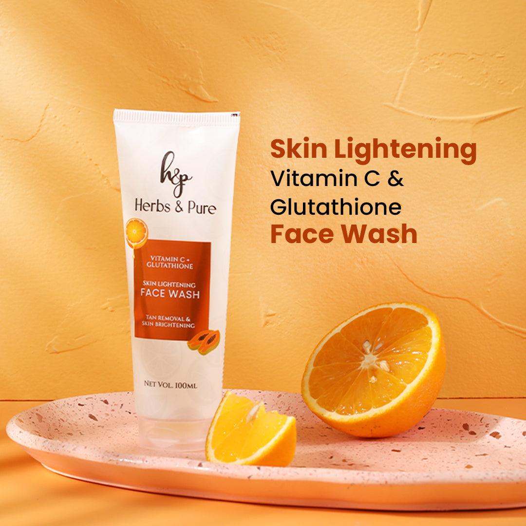 Vitamin C & Glutathione Face Wash - herbs&purecom