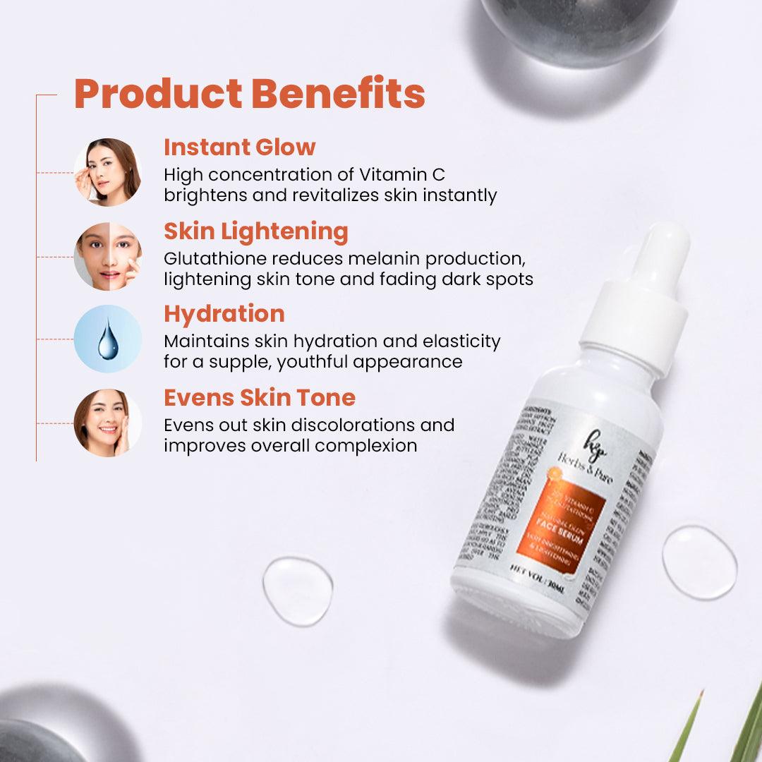 20% Vitamin C & 7% Glutathione Face Serum Herbs & Pure 20% Vitamin C & 7% Glutathione Face Serum Herbs & Pure
