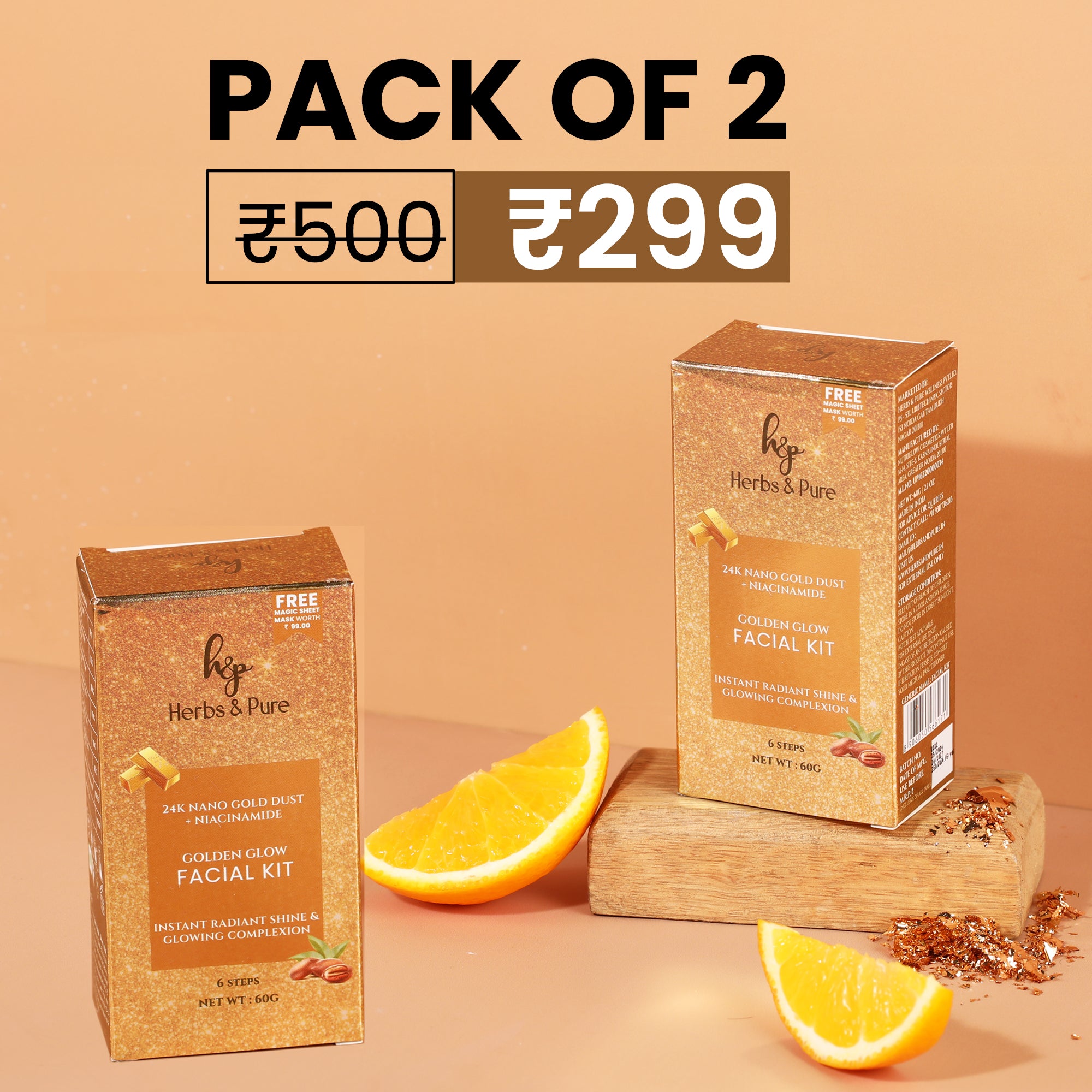 24K Nano Gold Dust + Niacinamide Facial Kit (PACK OF 2)